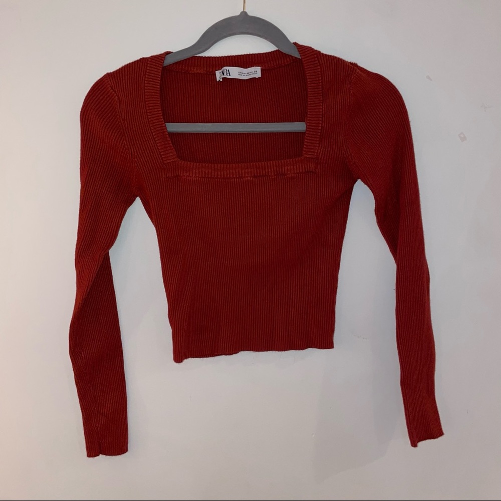 Zara square neck top
